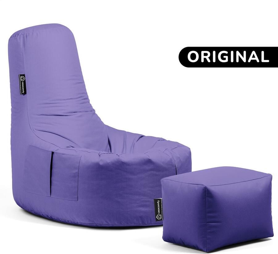 Casacomfy – Gamer Original – Zitzak met Voetenbankje – Paars – Waterbestendig