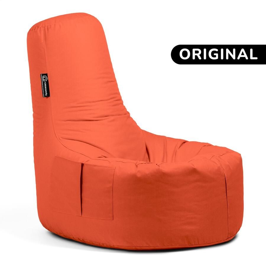 Casacomfy Complete Zitzak Volwassenen & Kinderen Gamer Original Oranje Binnen & Buiten Zitzak Waterafstotend Comfortabel Duurzaam Vulling Originele EPS