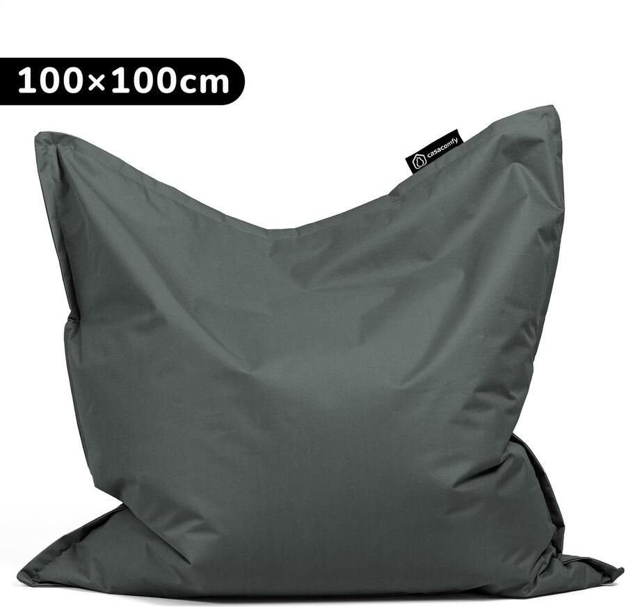 Casacomfy Original Zitzak Zitkussen 100x100 Antraciet Binnen & Buiten