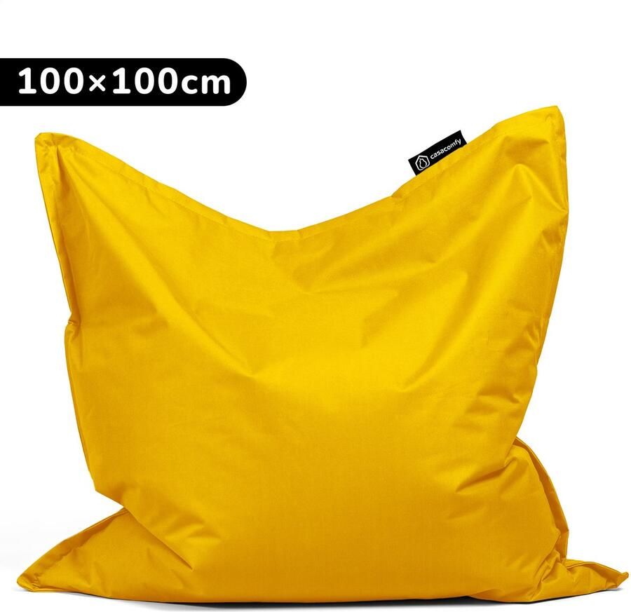 Casacomfy Original Zitzak Zitkussen 100x100 Geel Binnen & Buiten