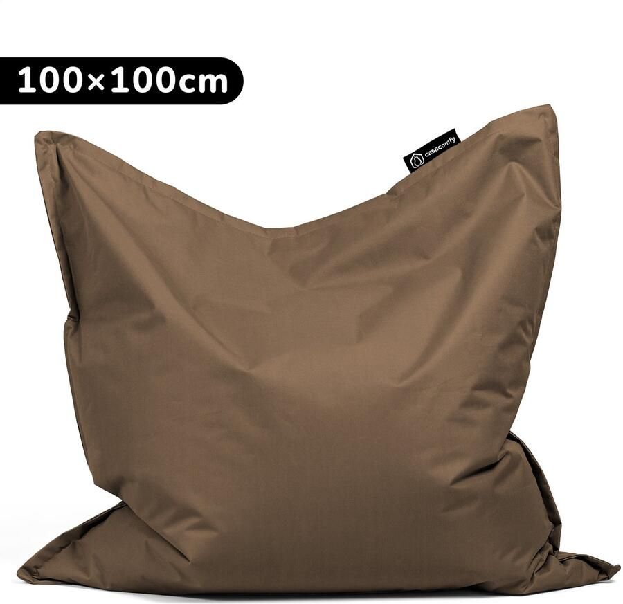 Casacomfy Original Zitzak Zitkussen 100x100 Mokka Bruin Binnen & Buiten