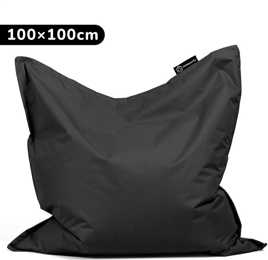 Casacomfy Original Zitzak Zitkussen 100x100 Zwart Binnen & Buiten