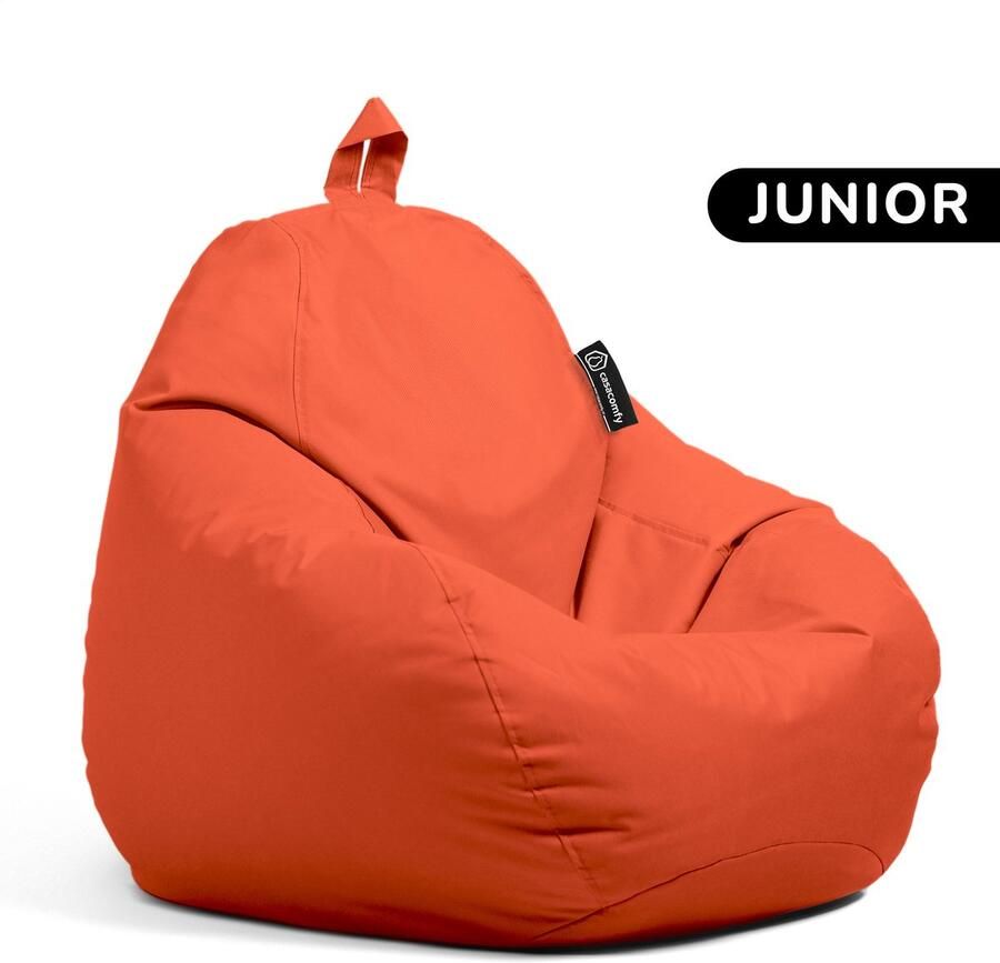 Casacomfy Zitzak Kind Pear Junior Oranje- Stoel Binnenshuis Buitenshuis Waterbestendig Zitzak & Kinderen
