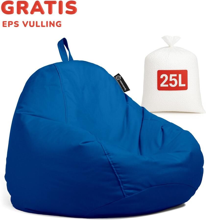 Casacomfy Complete Zitzak+(Gratis EPS 25 LT) Volwassenen & Kinderen Pear Original Blauw -Binnen & Buiten Zitzak Waterafstotend Comfortabel Duurzaam Vulling Originele EPS - Foto 2