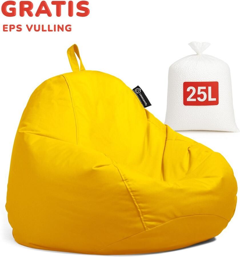 Casacomfy Complete Zitzak+(Gratis EPS 25 LT) Volwassenen & Kinderen Pear Original Geel -Binnen & Buiten Zitzak Waterafstotend Comfortabel Duurzaam Vulling Originele EPS - Foto 3