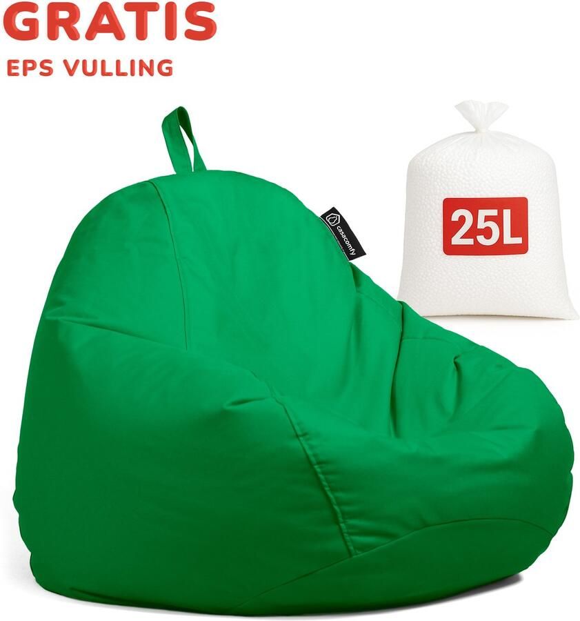 Casacomfy Complete Zitzak+(Gratis EPS 25 LT) Volwassenen & Kinderen Pear Original Groen Binnen & Buiten Zitzak Waterafstotend - Foto 2