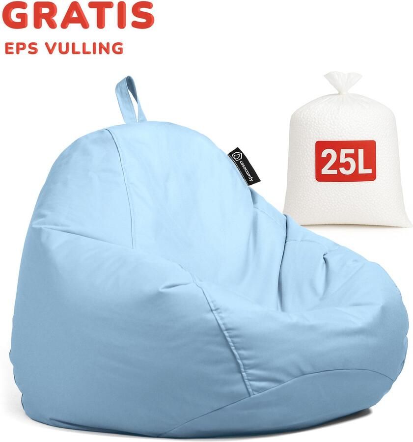 Casacomfy – Pear Original – Zitzak – Lichtblauwe – Ergonomisch Ontwerp – Binnen & Buiten – Volwassenen & Kinderen