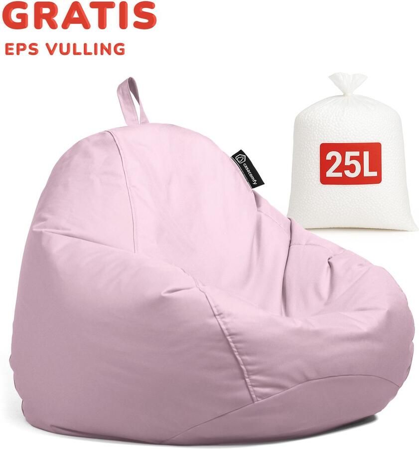 Casacomfy – Pear Original – Zitzak – Lichtroze – Ergonomisch Ontwerp – Binnen & Buiten – Volwassenen & Kinderen