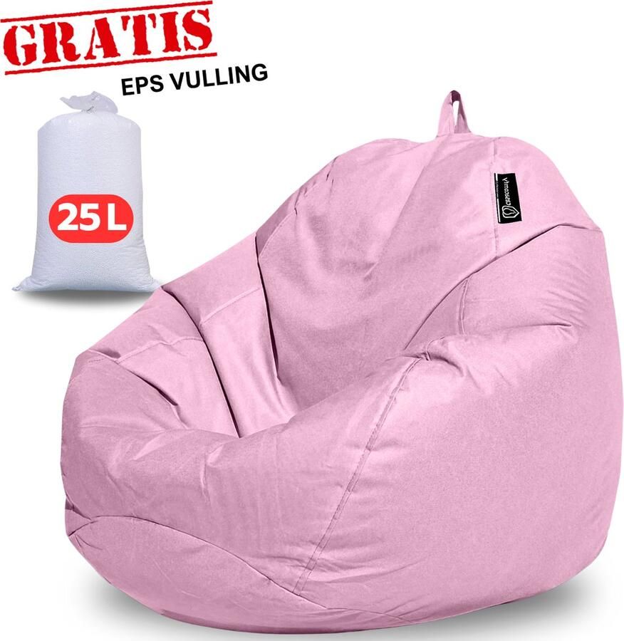Casacomfy – Pear Original – Zitzak – Lichtroze – Ergonomisch Ontwerp – Binnen & Buiten – Volwassenen & Kinderen - Foto 2