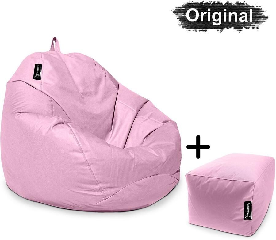 Casacomfy – Pear Original – Zitzak met Voetenbankje – Lichtroze – Waterbestendig - Foto 2