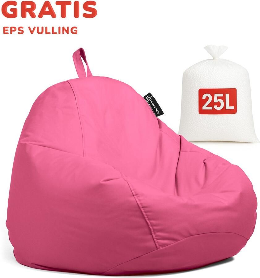 Casacomfy Complete Zitzak+(Gratis EPS 25 LT) Volwassenen & Kinderen Pear Original Roze Binnen & Buiten Zitzak Waterafstotend Comfortabel Duurzaam Vulling Originele EPS - Foto 2
