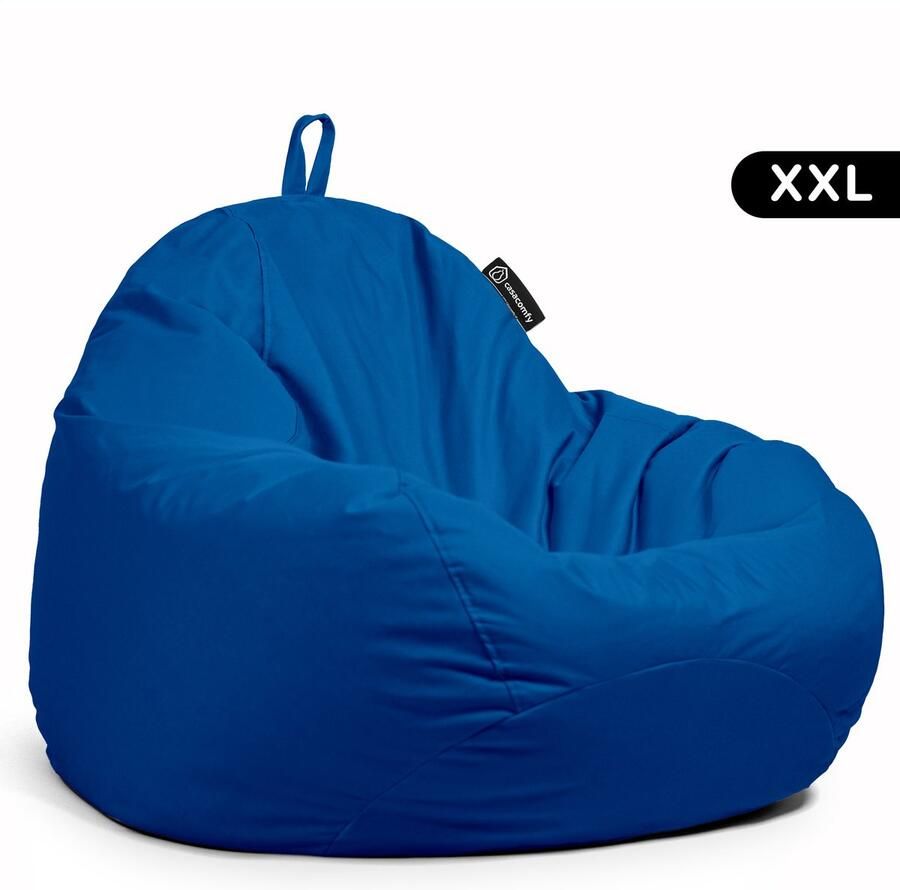 Casacomfy Complete Zitzak Volwassenen Pear XXL Blauw Binnen & Buiten Zitzak Comfortabel Duurzaam Vulling Originele EPS Waterafstotend