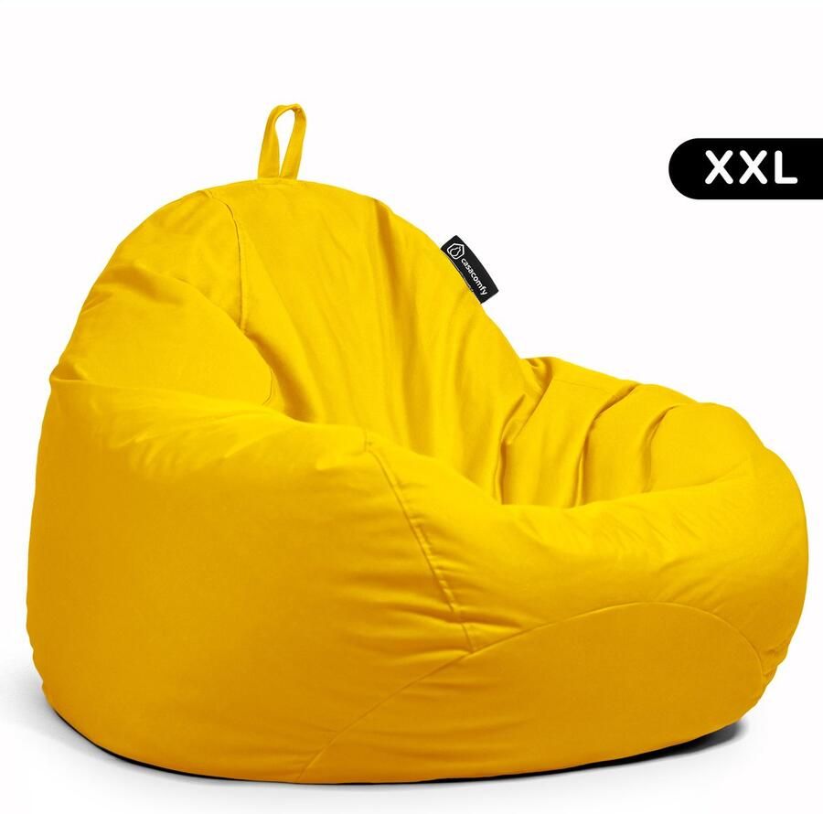 Casacomfy Complete Zitzak Volwassenen Pear XXL Geel Binnen & Buiten Zitzak Comfortabel Duurzaam Vulling Originele EPS Waterafstotend