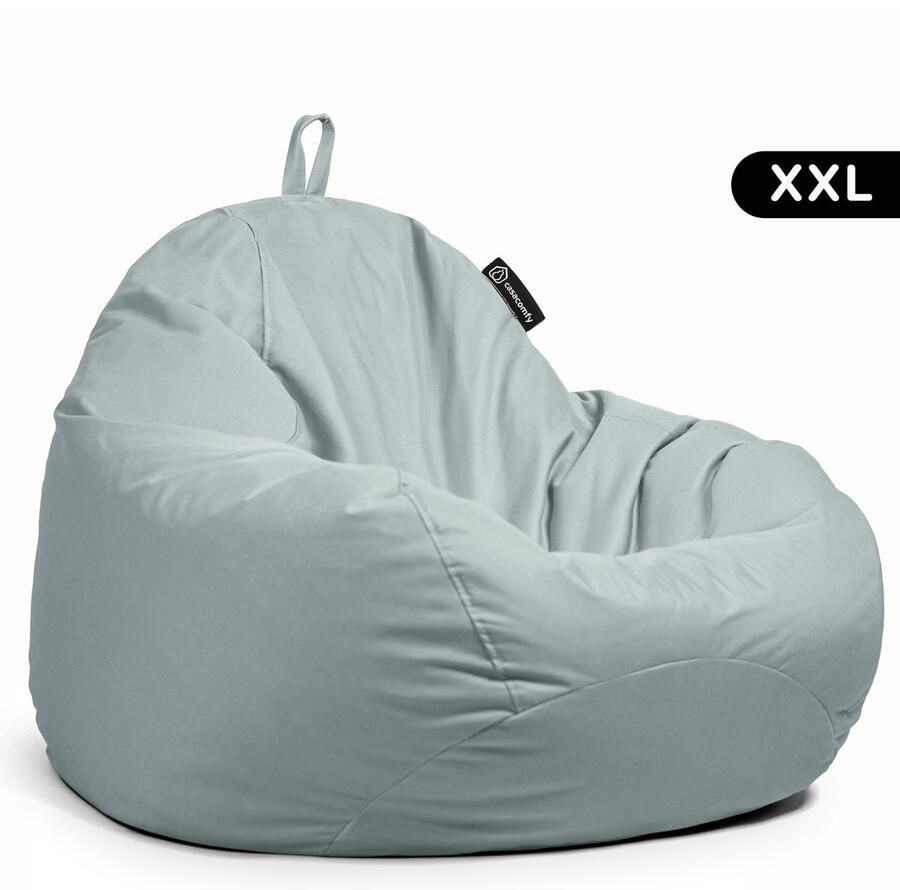 Casacomfy Complete Zitzak Volwassenen Pear XXL Grijs Binnen & Buiten Zitzak Comfortabel Duurzaam Vulling Originele EPS Waterafstotend
