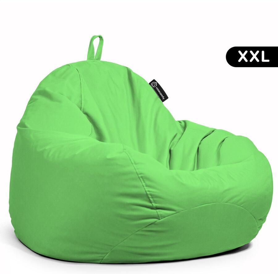 Casacomfy Complete Zitzak Volwassenen Pear XXL Lime Binnen & Buiten Zitzak Comfortabel Duurzaam Vulling Originele EPS Waterafstotend