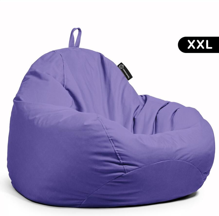 Casacomfy Complete Zitzak Volwassenen Pear XXL Paars Binnen & Buiten Zitzak Comfortabel Duurzaam Vulling Originele EPS Waterafstotend