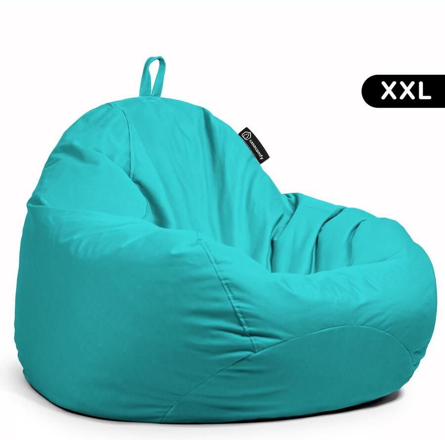 Casacomfy Complete Zitzak Volwassenen Pear XXL Turquoise Binnen & Buiten Zitzak Comfortabel Duurzaam Vulling Originele EPS Waterafstotend