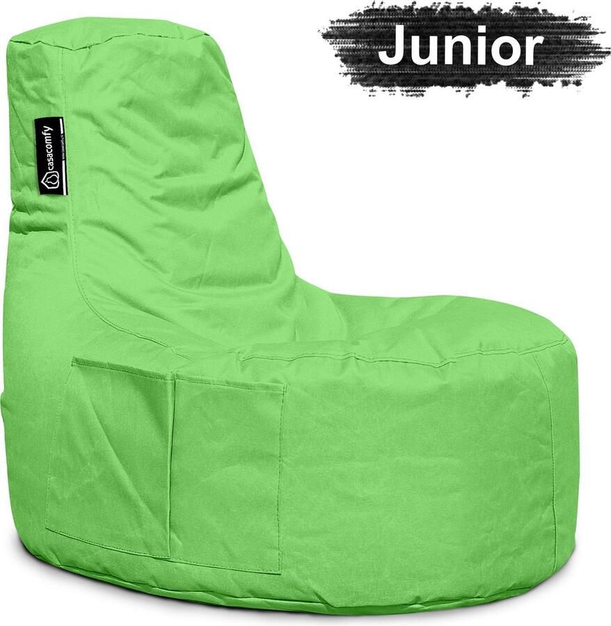 Casacomfy Zitzak Gamer Junior Zitzak Stoel Binnenshuis Buitenshuis Waterbestendig Zitzak Lime& Kinderen - Foto 2