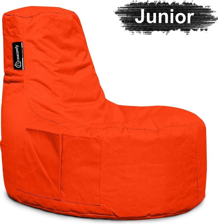 Casacomfy Zitzak Gamer Junior Zitzak Stoel Binnenshuis Buitenshuis Waterbestendig Zitzak Oranje& Kinderen - Foto 2
