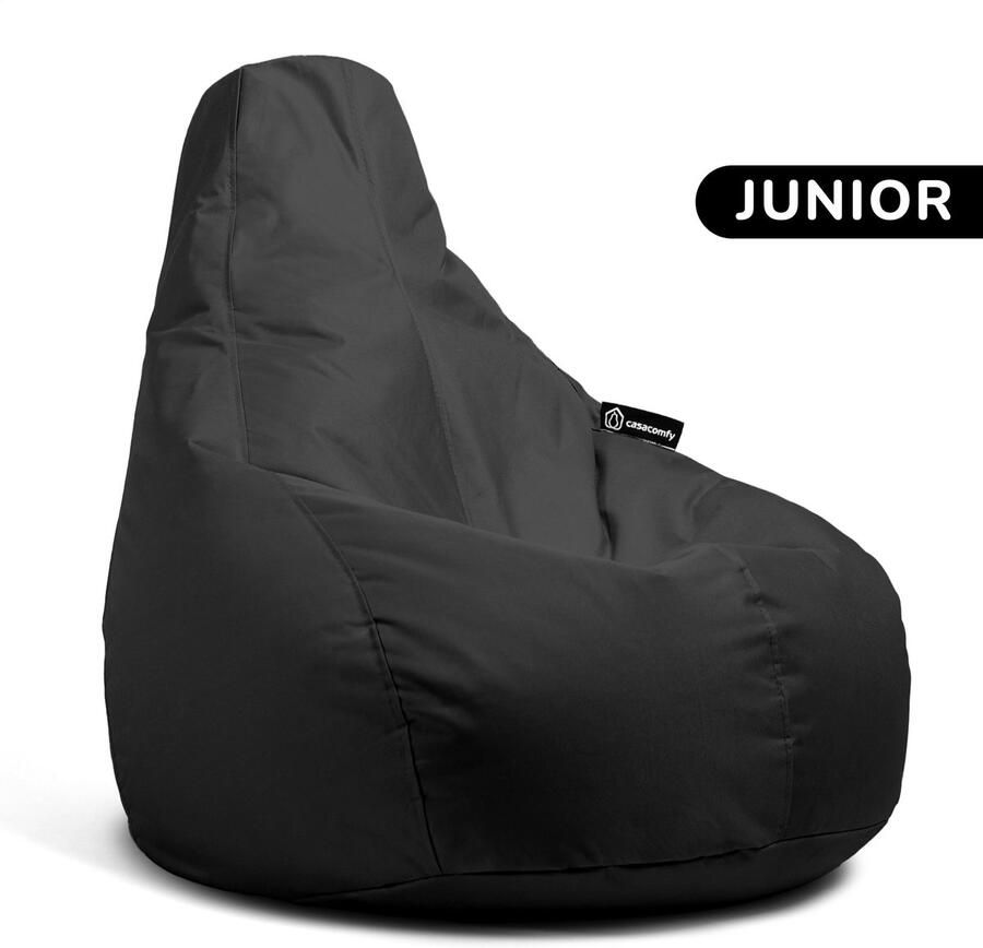 Casacomfy Premium Junior Zitzak voor Kinderen Ergonomisch Waterafstotend Zwart - Foto 4