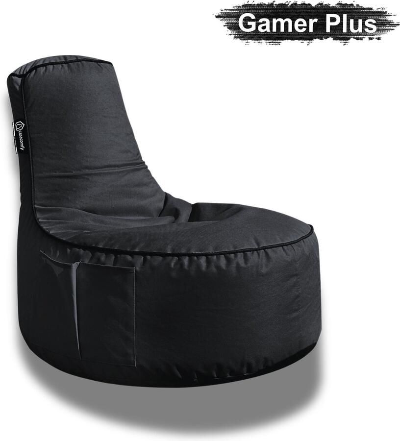 Casacomfy – Gamer Plus – Complete Zitzak – Zwart – Waterbestendig – Binnen & Buiten – Volwassenen & Kinderen - Foto 2
