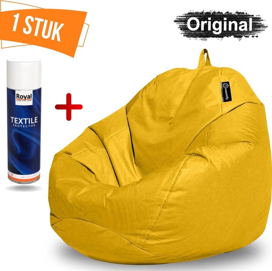 Casacomfy Zitzak+Royal Textile Protecor Spray Zitzak Stoel Volwassenen & Kinderen Pear Original Geel