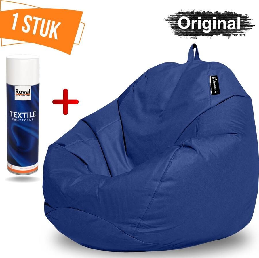 Casacomfy Zitzak+Royal Textile Protecor Spray Zitzak Stoel Volwassenen & Kinderen Pear Original Blauw