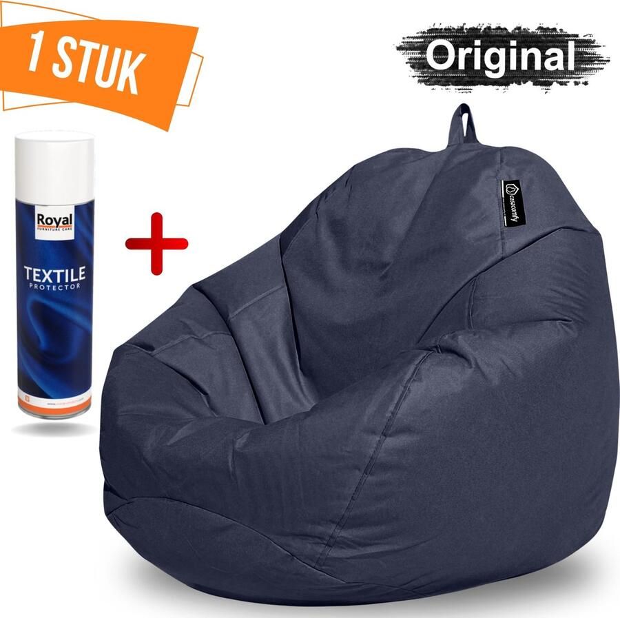 Casacomfy Zitzak+Royal Textile Protecor Spray Zitzak Stoel Volwassenen & Kinderen Pear Original Donker Blauw