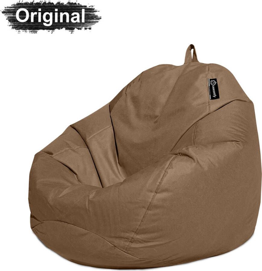Casacomfy Complete Zitzak+(Gratis EPS 25 LT) Volwassenen & Kinderen Pear Original Mokka Bruin Binnen & Buiten Zitzak Waterafstotend Comfortabel Duurzaam Vulling Originele EPS