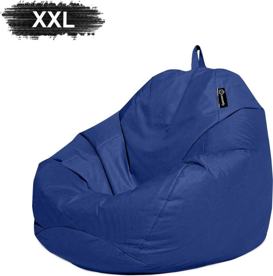 Casacomfy Complete Zitzak Volwassenen Pear XXL Blauw Binnen & Buiten Zitzak Comfortabel Duurzaam Vulling Originele EPS Waterafstotend