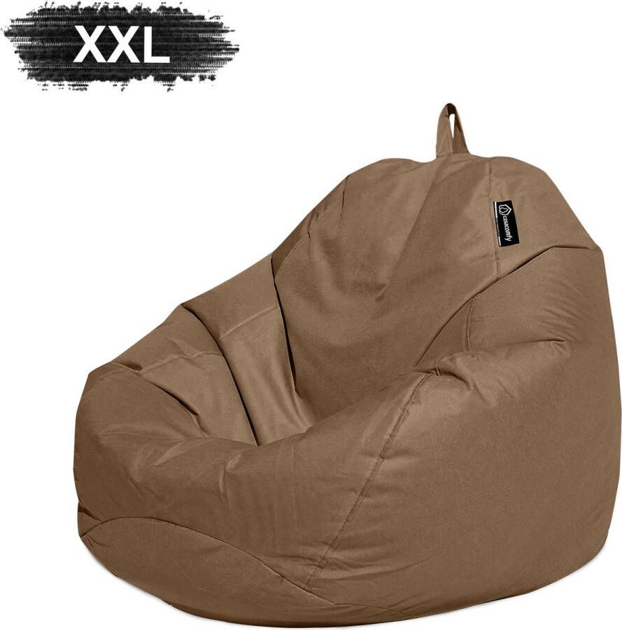 Casacomfy Complete Zitzak Volwassenen Pear XXL Mokka Bruin Binnen & Buiten Zitzak Comfortabel Duurzaam Vulling Originele EPS Waterafstotend