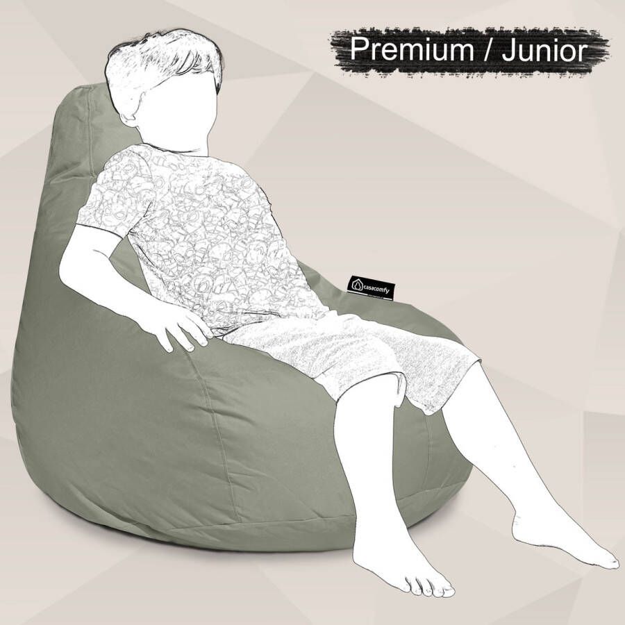 Casacomfy Zitzak Kind Premium Junior Grijs Zitzak voor kinderen