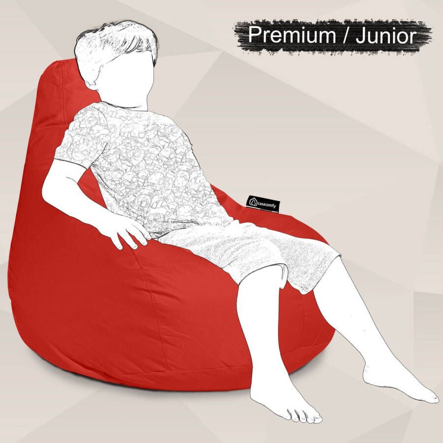 Casacomfy Zitzak Kind Premium Junior Rood Zitzak voor kinderen