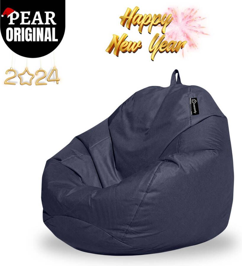 Casacomfy Complete Zitzak+(Gratis EPS 25 LT) Volwassenen & Kinderen Pear Original Donker Blauw -Binnen & Buiten Zitzak Waterafstotend Comfortabel Duurzaam Vulling Originele EPS - Foto 2