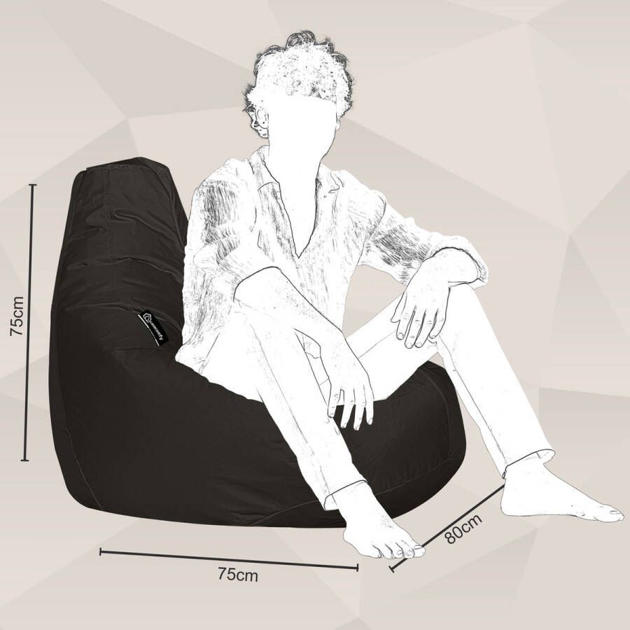 Casacomfy Zitzak Premium Original Zwart Volwassenen & Kinderen