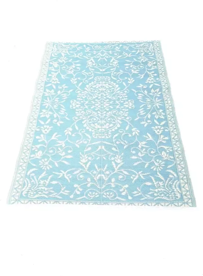 Casamariabreda.nl plastic vloerkleed-buitenkleed 120x180cm aqua Japanse bloem