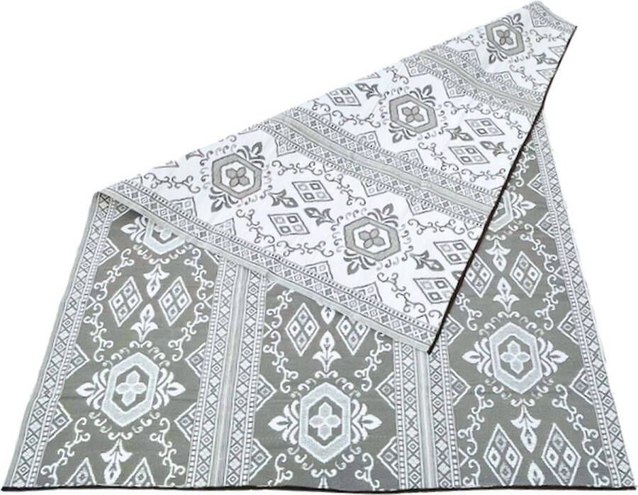 Casamariabreda.nl Plastic vloerkleed- buitenkleed XXL 270x360 cm grijs