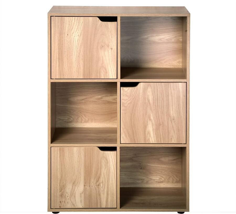 Casame 2 x 3 Oak Kast met 3 deurtjes 60 x 58 x 91 cm 11452