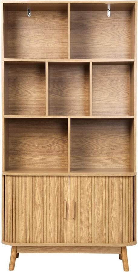 Casame CALICOSY Boekenkast met 2 schuifdeuren 40x80 x158cm