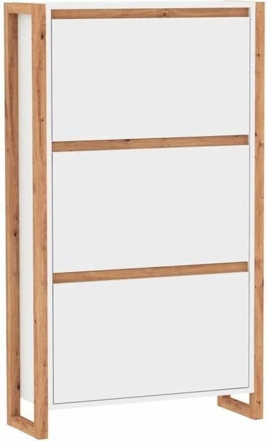 Casame CALICOSY Schoenkast met 3 deuren 70x25x125cm