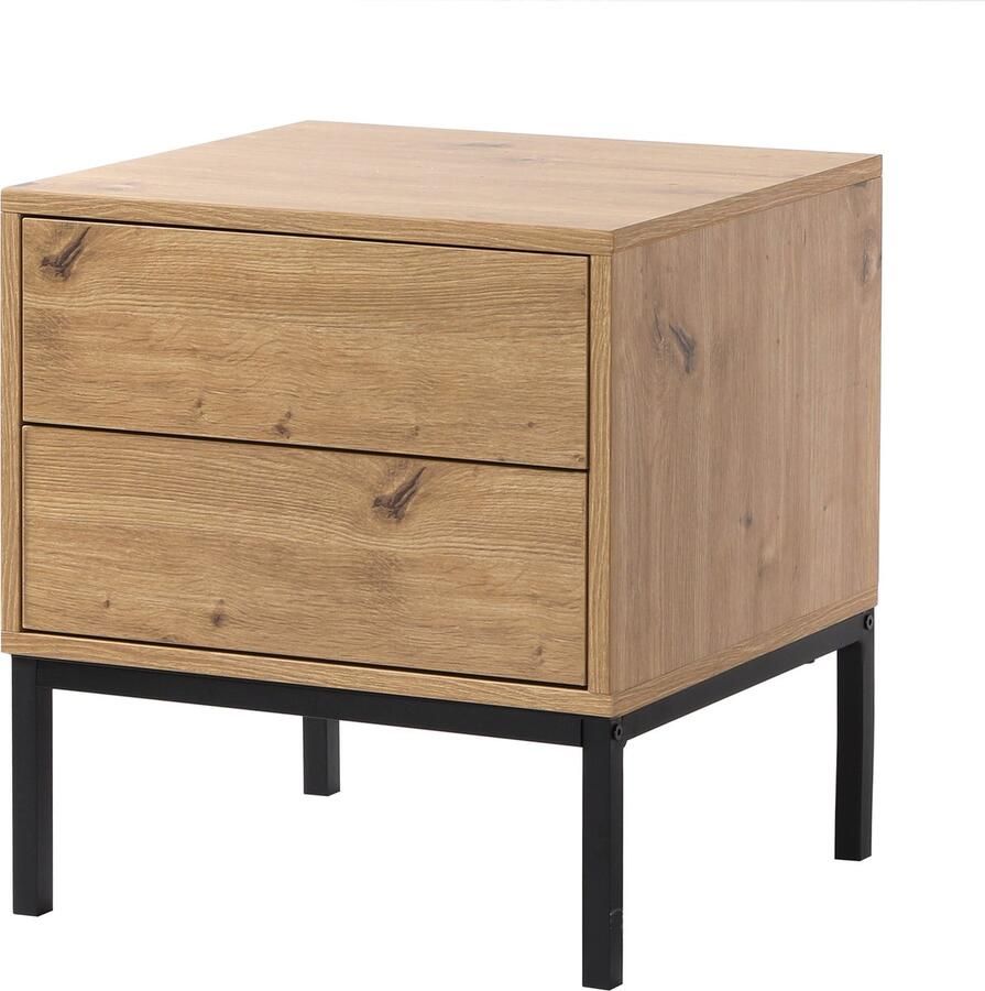 Casame CALICOSY Nachtkastje met 2 Laden Houten Decoratie B45 x D40 x H50 cm - Foto 2