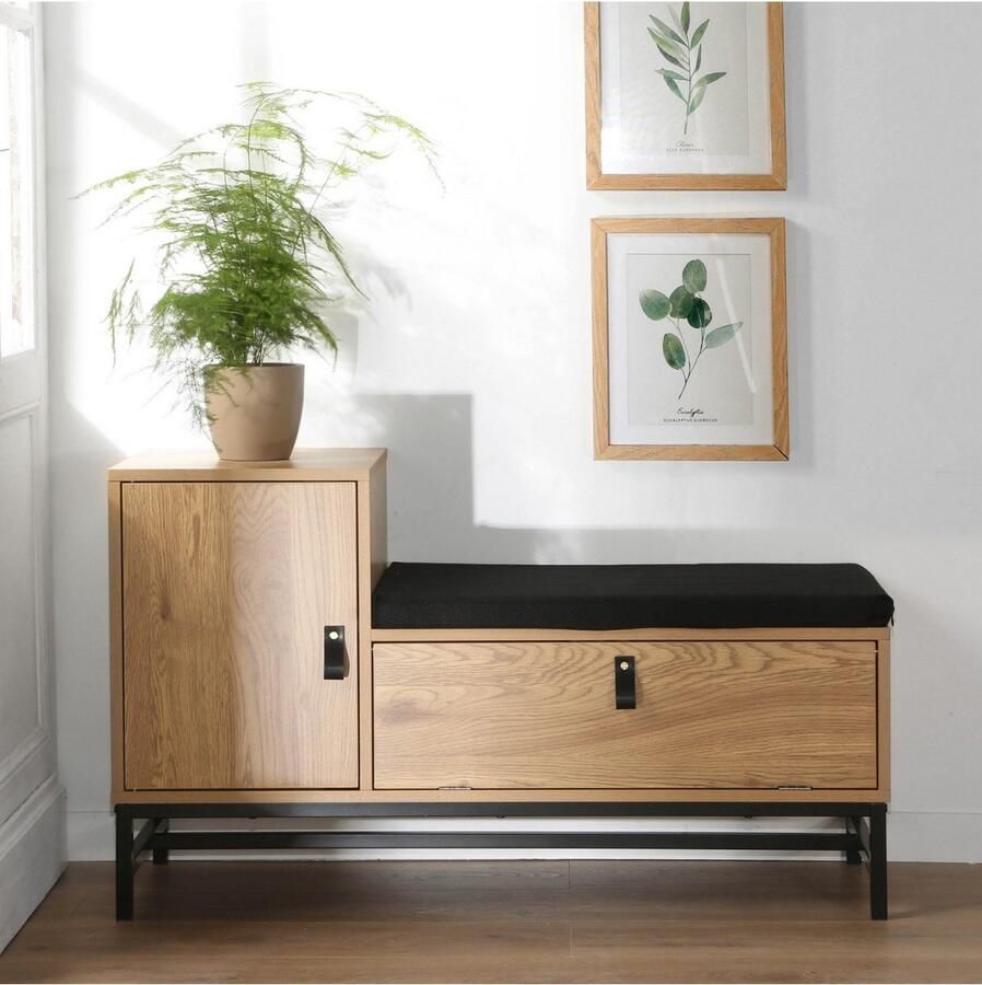 Casame Schoenenbank met 2 opbergvakken L100 cm JILL