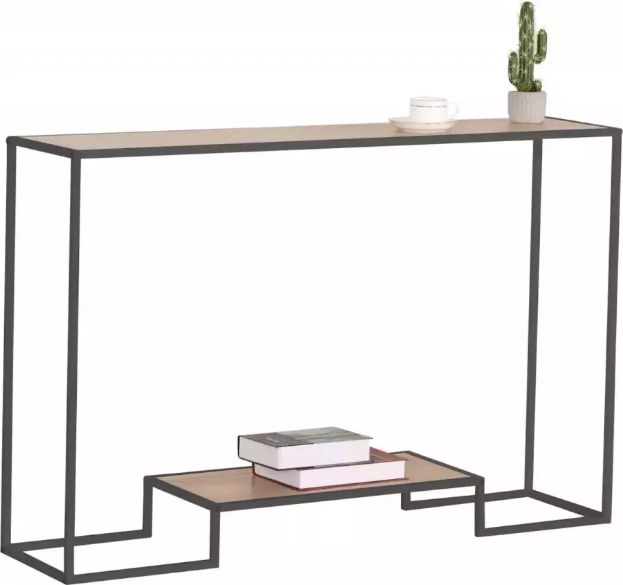 Casame CALICOSY Moderne console 2 niveaus eiken decor L120cm