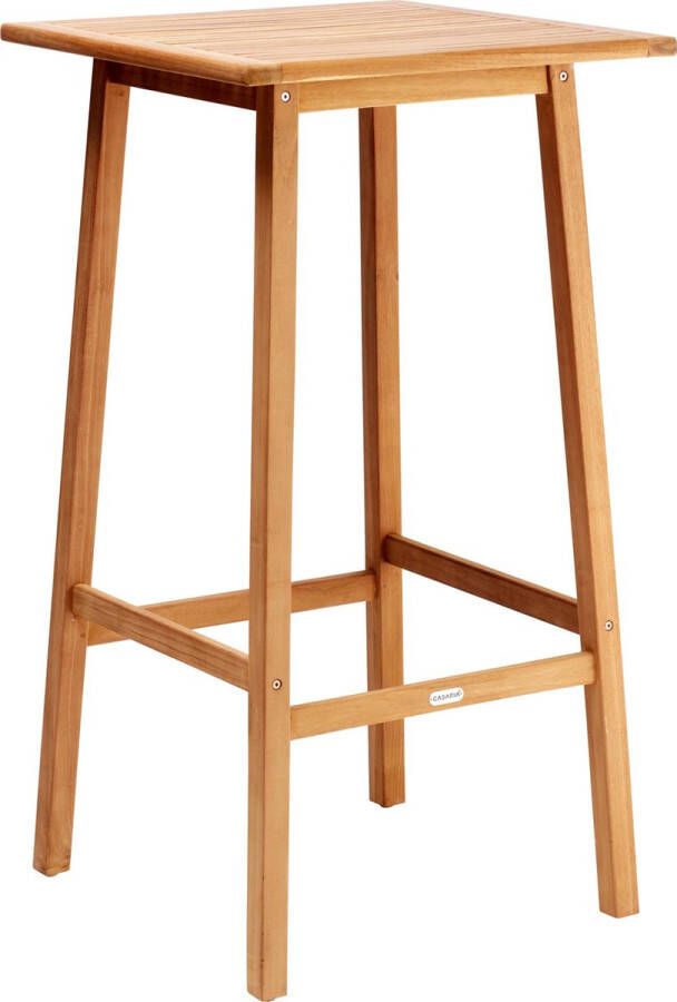 Casaria bijzettafel massief teakhouten tuintafel 45x45cm balkontafel salontafel