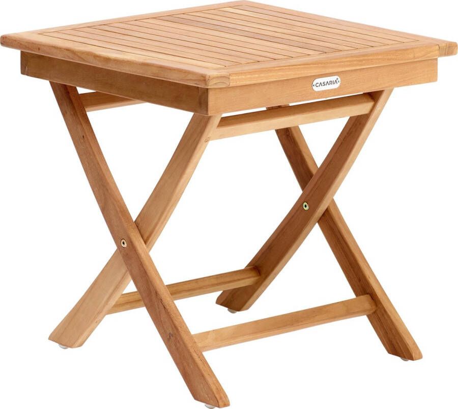 Casaria Bijzettafel Robuust Teak Balkontafel 45x45cm Houten Tafel Salontafel