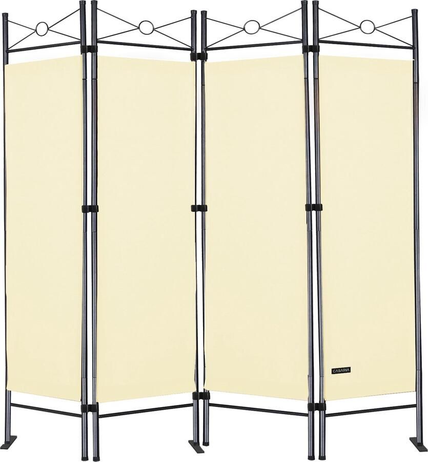 Casaria Kamerscherm Crème 2 stuks