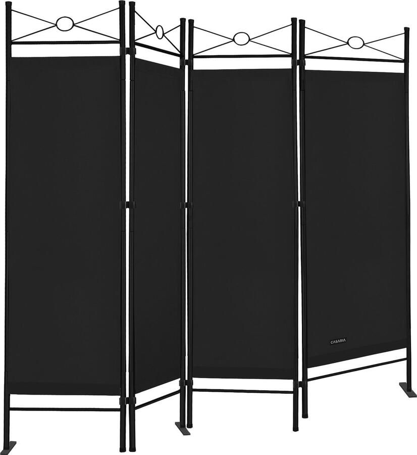 Casaria Kamerscherm Zwart 2 stuks - Foto 2