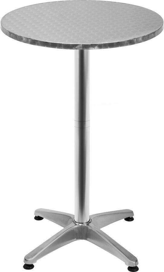 Deuba Tafel aluminium Ø60cm in hoogte verstelbaar Statafel Bistrotafel