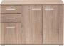 Casaria Dressoir Alba – 3 Deuren 2 Laden MDF 107x75x35 cm Eiken - Thumbnail 2