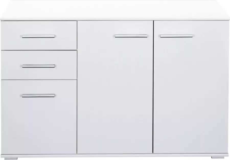 Casaria Dressoir Alba – 3 Deuren 2 Laden MDF 107x75x35 cm Wit - Foto 1